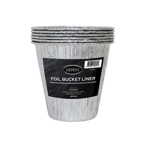 DISPOSABLE FOIL BUCKET LINERS - 6 PACK