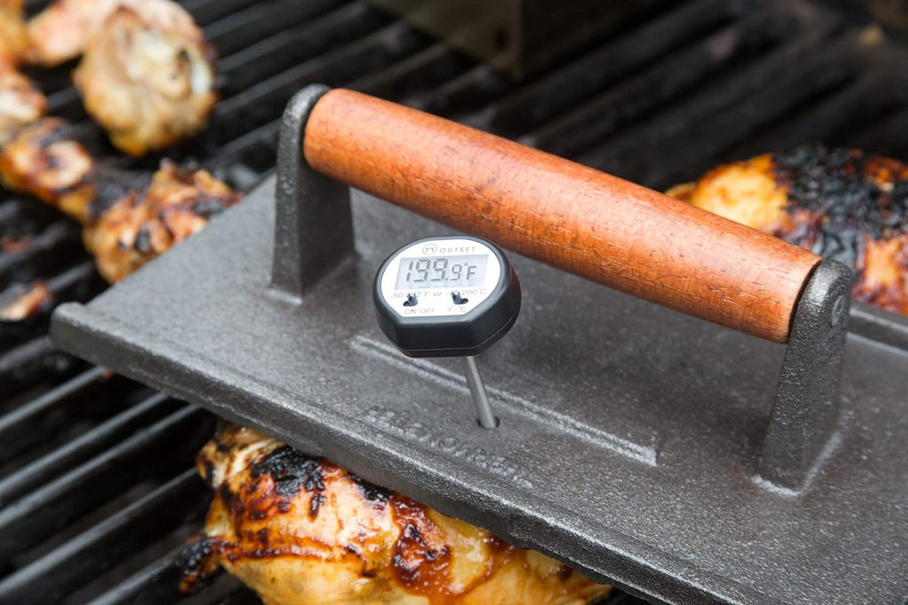 Outset Cast Iron Rectangle Grill Press Keystone BBQ Supply