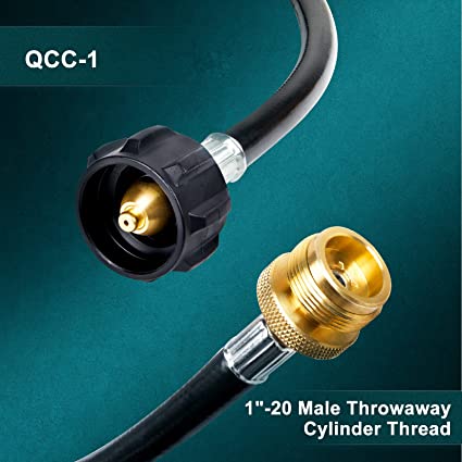 4FT Propane Hose Adapter 1lb to 20lb