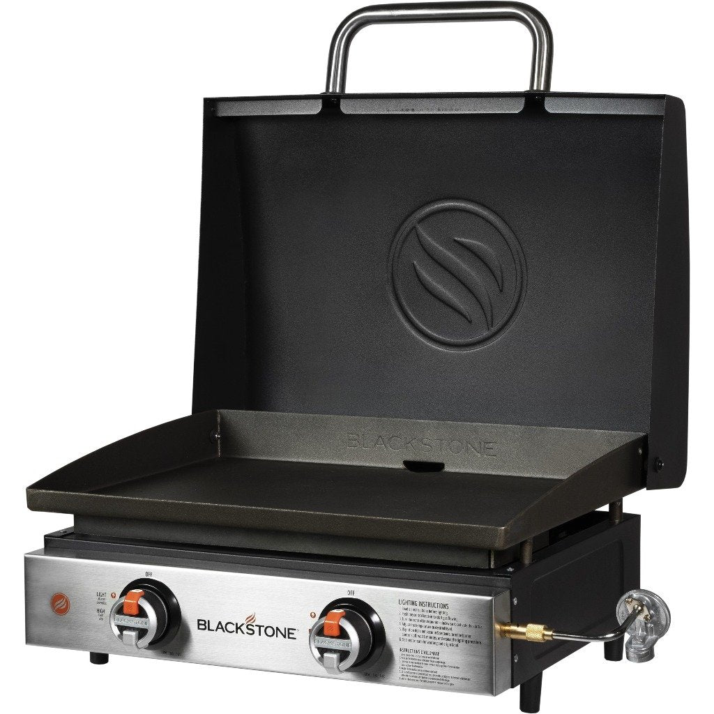 17” Blackstone Tabletop Stainless Steel Griddle With Hood - Keystone BBQ  Supply