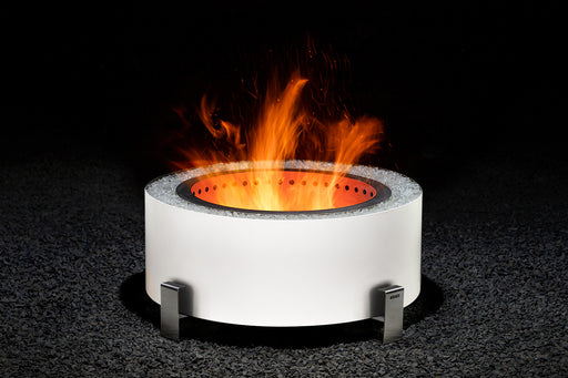 BREEO LUXEVE® 24" Fire Pit with Lid & Glass - White River