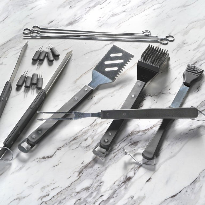 Stainless Steel Camping Barbeque Cooking BBQ Grilling Kit Professional Barbecue Accessories Grill Tool Set with Bag Stainless Steel Camping Barbeque Cooking BBQ Grilling Kit Professional Barbecue Accessories Grill Tool Set with Bag