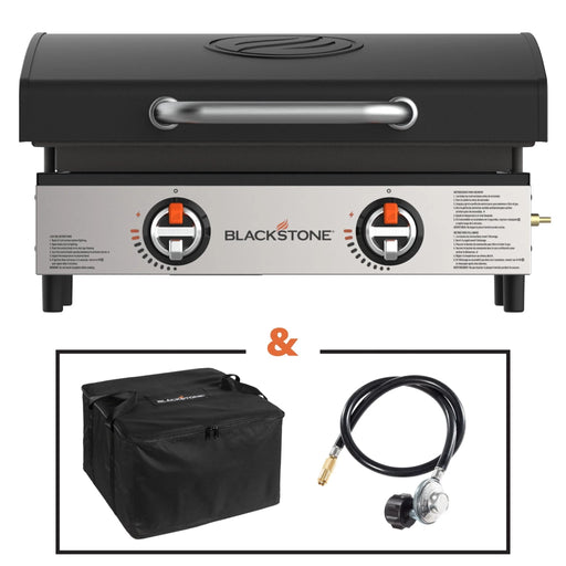 Blackstone 22" Tabletop Griddle with Lid, Bulk Tank Adapter and Carry Bag