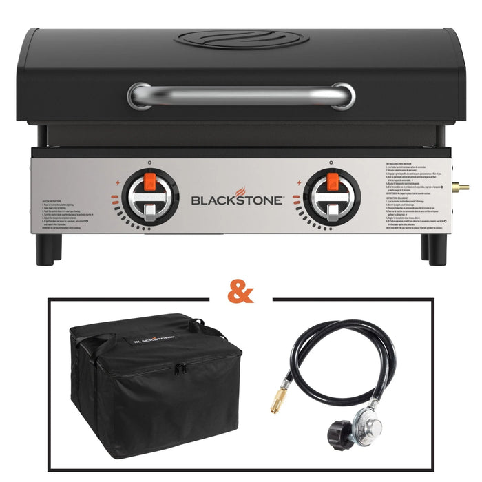 Blackstone 22" Tabletop Griddle with Lid, Bulk Tank Adapter and Carry Bag
