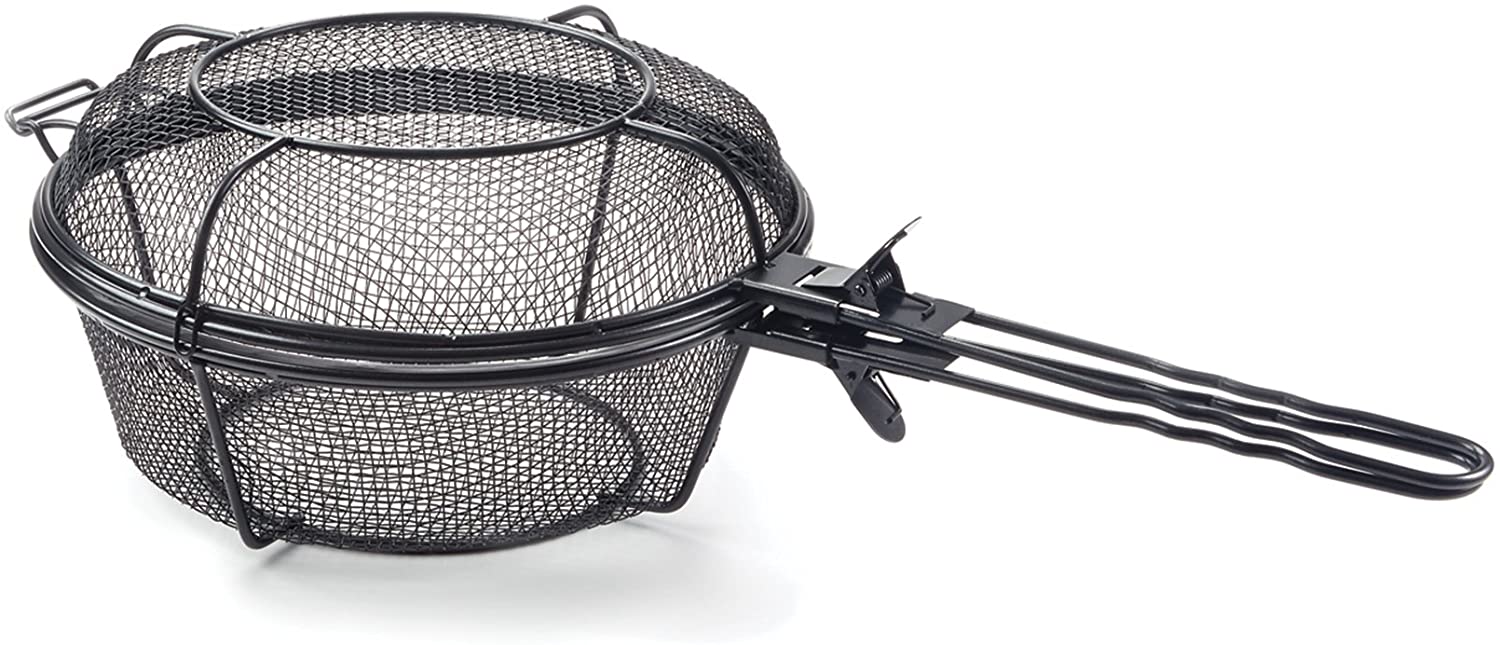 Outset Jumbo Outdoor Grill Basket with Removable Handles