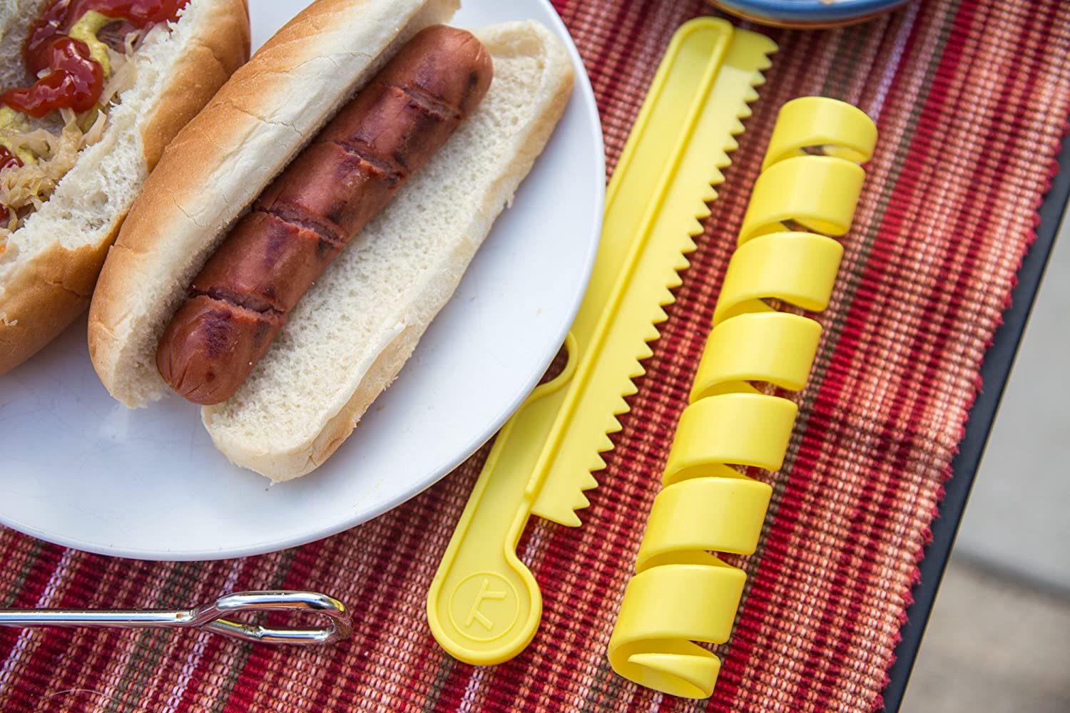 Cafurty 2PCS Spiral Hot Dog Slicers, Cyclone Barbecue Sausage Cutter K —  CHIMIYA