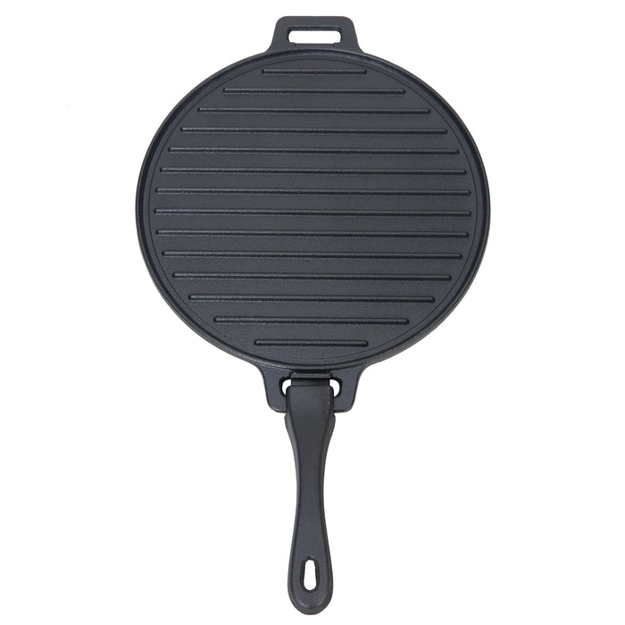 12 Cast Iron Round Griddle with Removable Handle - Keystone BBQ