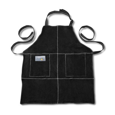 Outset Black Leather Grill Apron