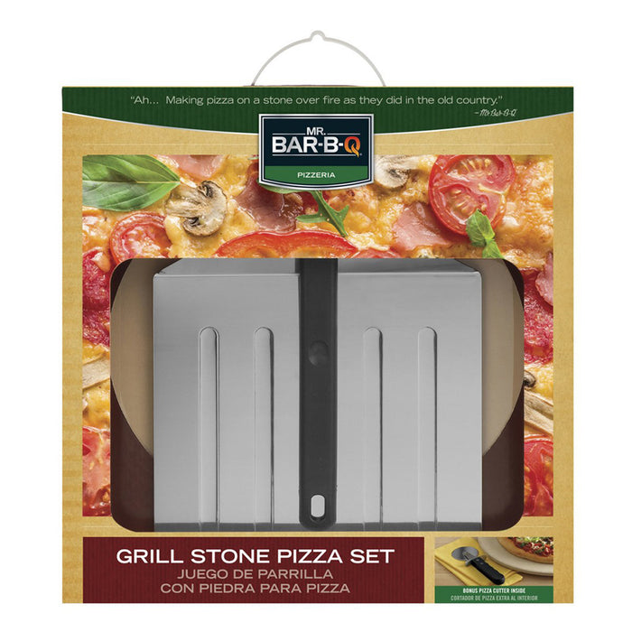 Mr. BBQ Pizza Stone Set
